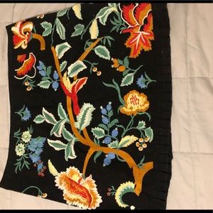 Zara embroidered mini skirt